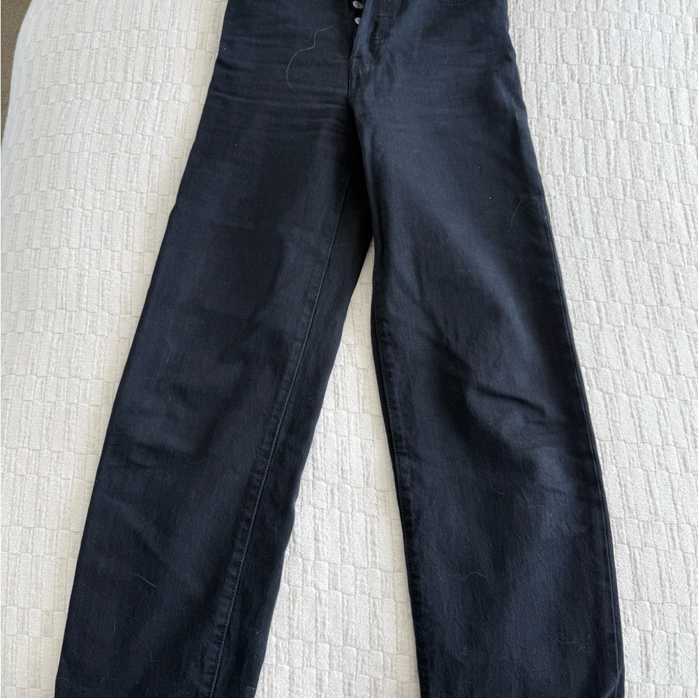 Ribcage Straight Ankle Women's Jeans - Black Sprout